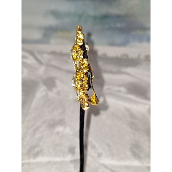 Avon KJL Vintage Women's Clip on Earrings Crystal Brutalist Regal Riches Runway - Picture 5 of 10